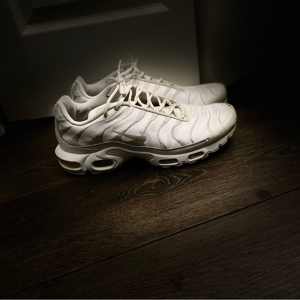 Nike Air Max Plus Tn Triple White Size 11.5